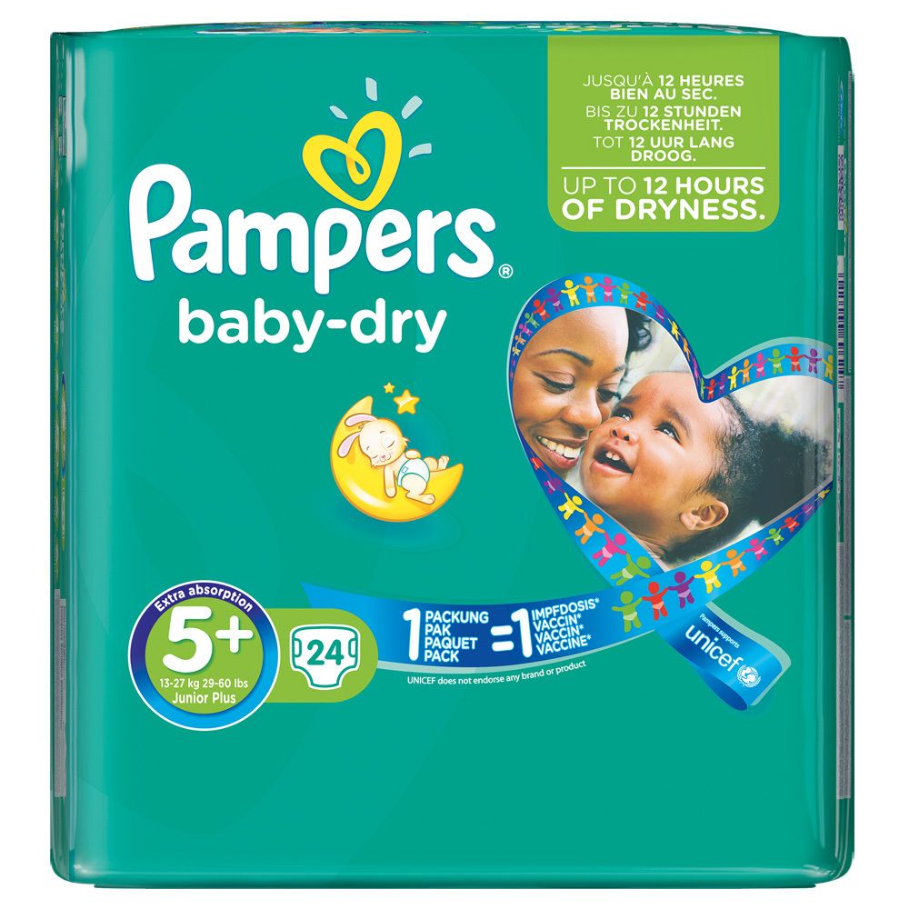 Pampers baby dry Gr. 5+ Junior Sparpack 24 St Windeln