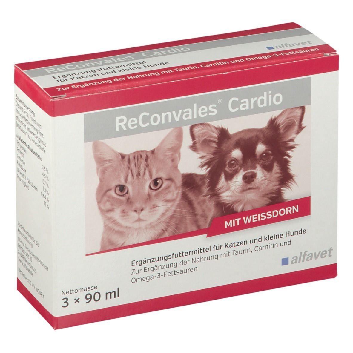 ReConvales® Cardio für Hunde und Katzen 3X90 ml Flüssigkeit