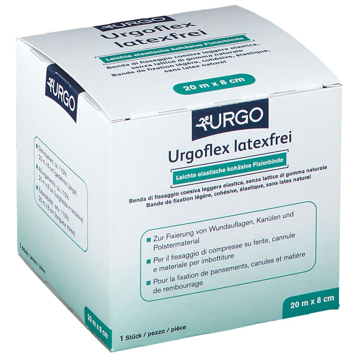 flex® leichte elastische Fixierbinde weiß 8 cm x 20 m 1 St Binden