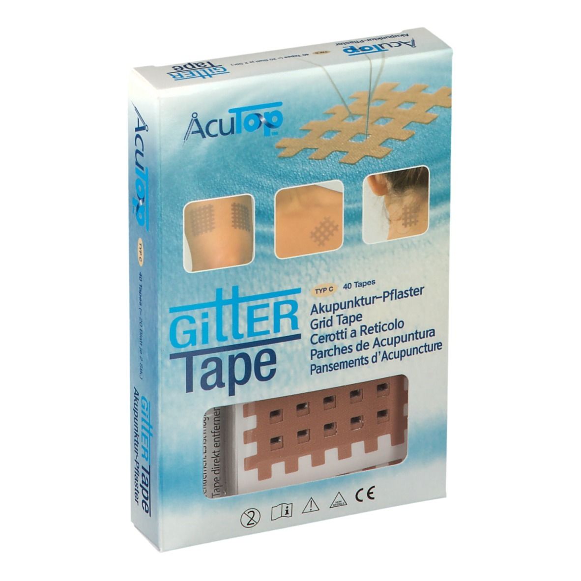 Gitter Tape Akupunktur-Pflaster 5 cm x 6 cm 20X2 St Pflaster