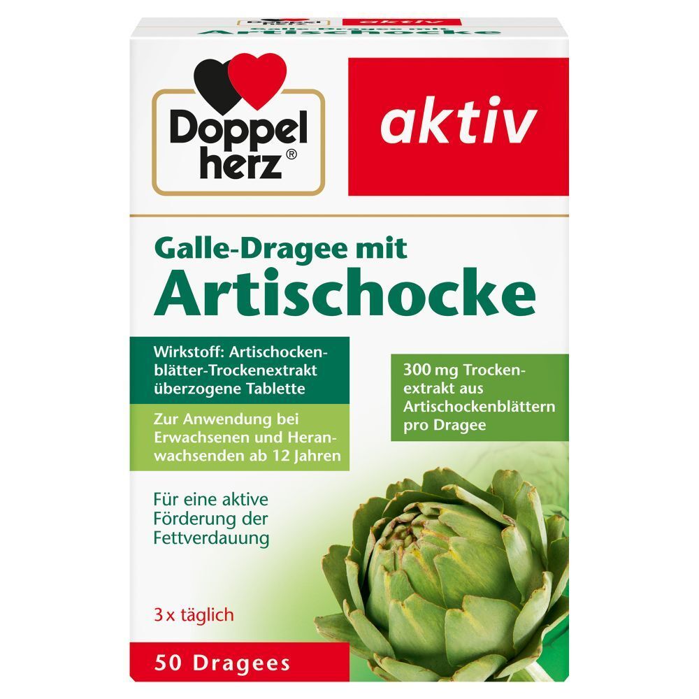 Galle-Dragee mit Artischocke 50 St Überzogene Tabletten