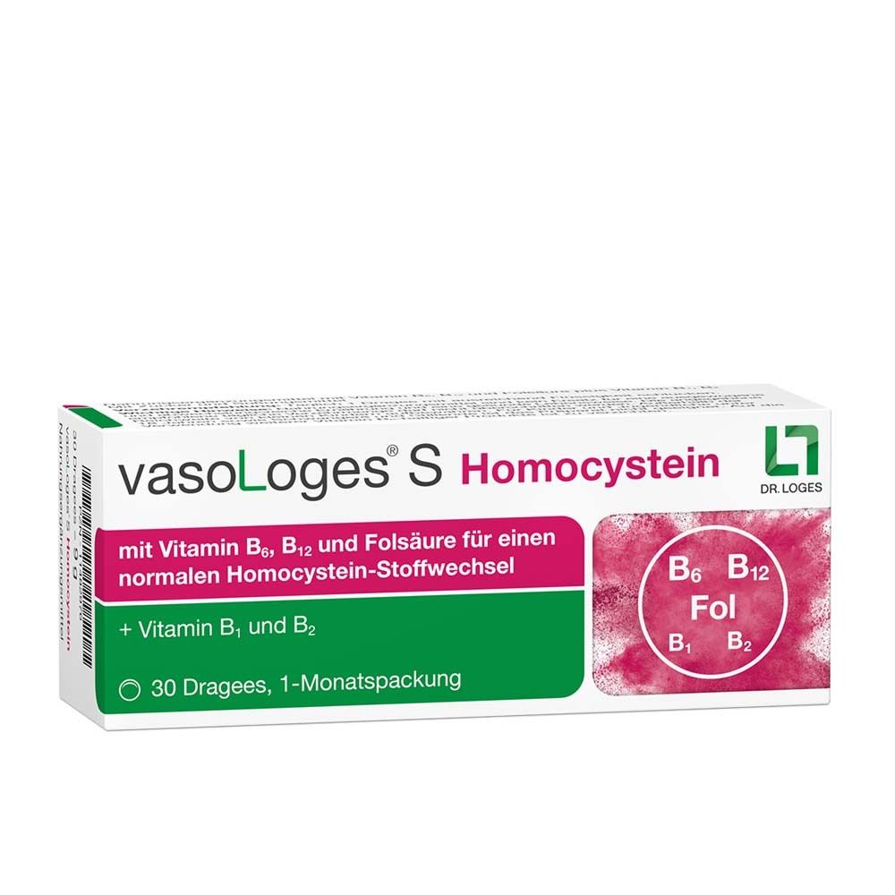 vasoLoges® S Homocystein 30 St Dragees