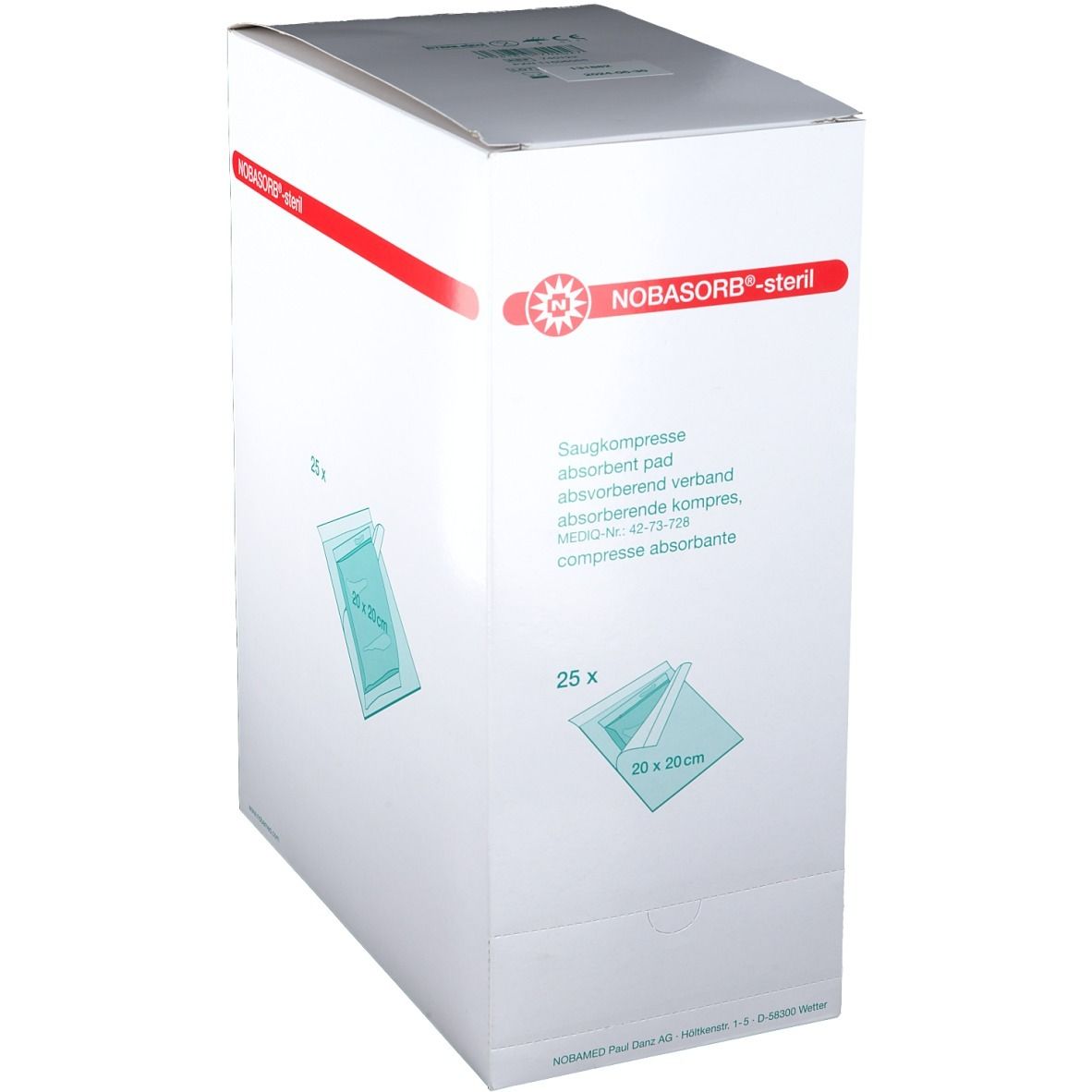 Nobasorb® steril 20 x 20 cm 25 St Kompressen