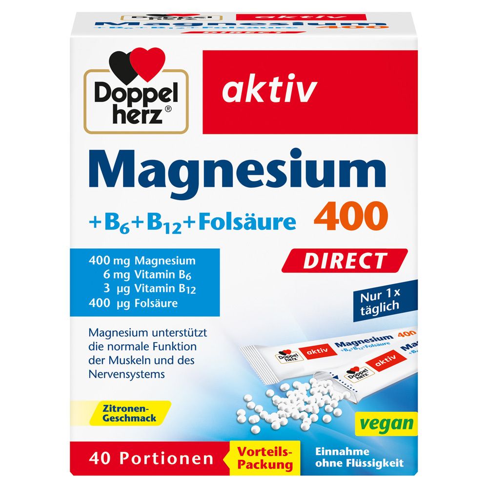 Doppelherz Magnesium 400 Direct 40 St Pellets