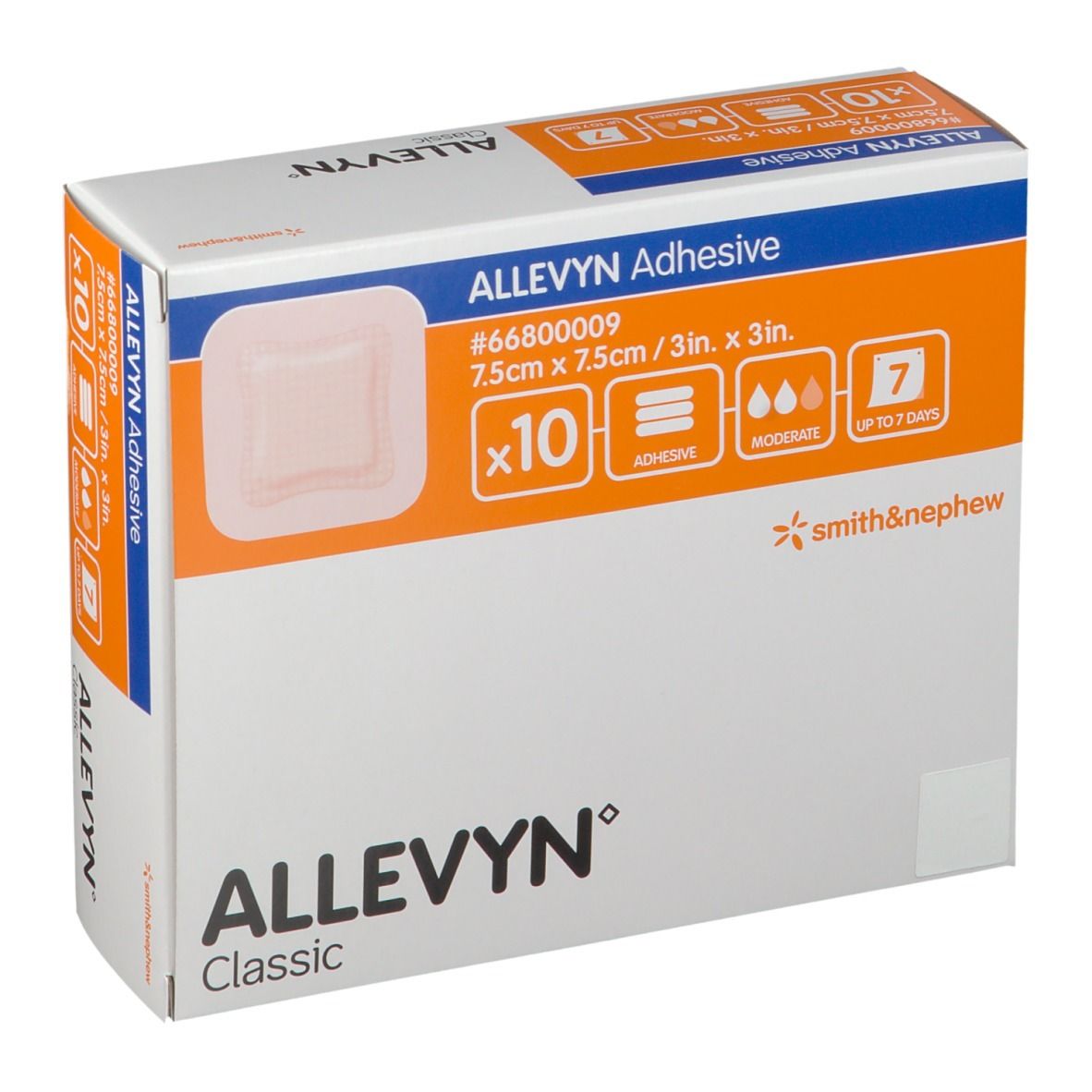 Allevyn Adhesive 7,5x7,5 cm haftende Wundauflage