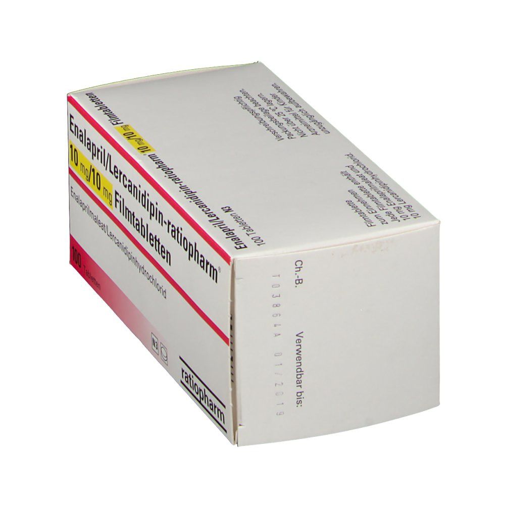 ENALAPRIL/Lercanidipin-ratiopharm 20 mg/10 mg FTA 100 St Filmtabletten