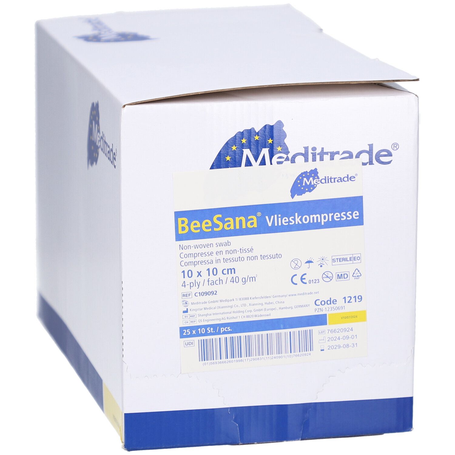 BeeSana® Vlieskompresse 10 x 10 cm
