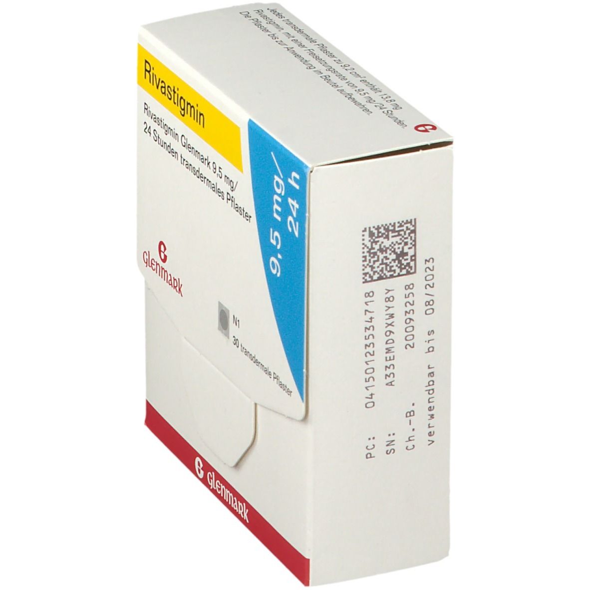 Rivastigmin Glenmark 9,5 mg/24 Std. transd.Pflast. 30 St Pflaster transdermal