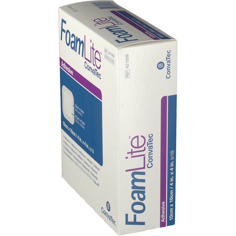 Foam Lite ConvaTec adhäsiv PU-Schaumverb.10x10 cm 10 St Verband