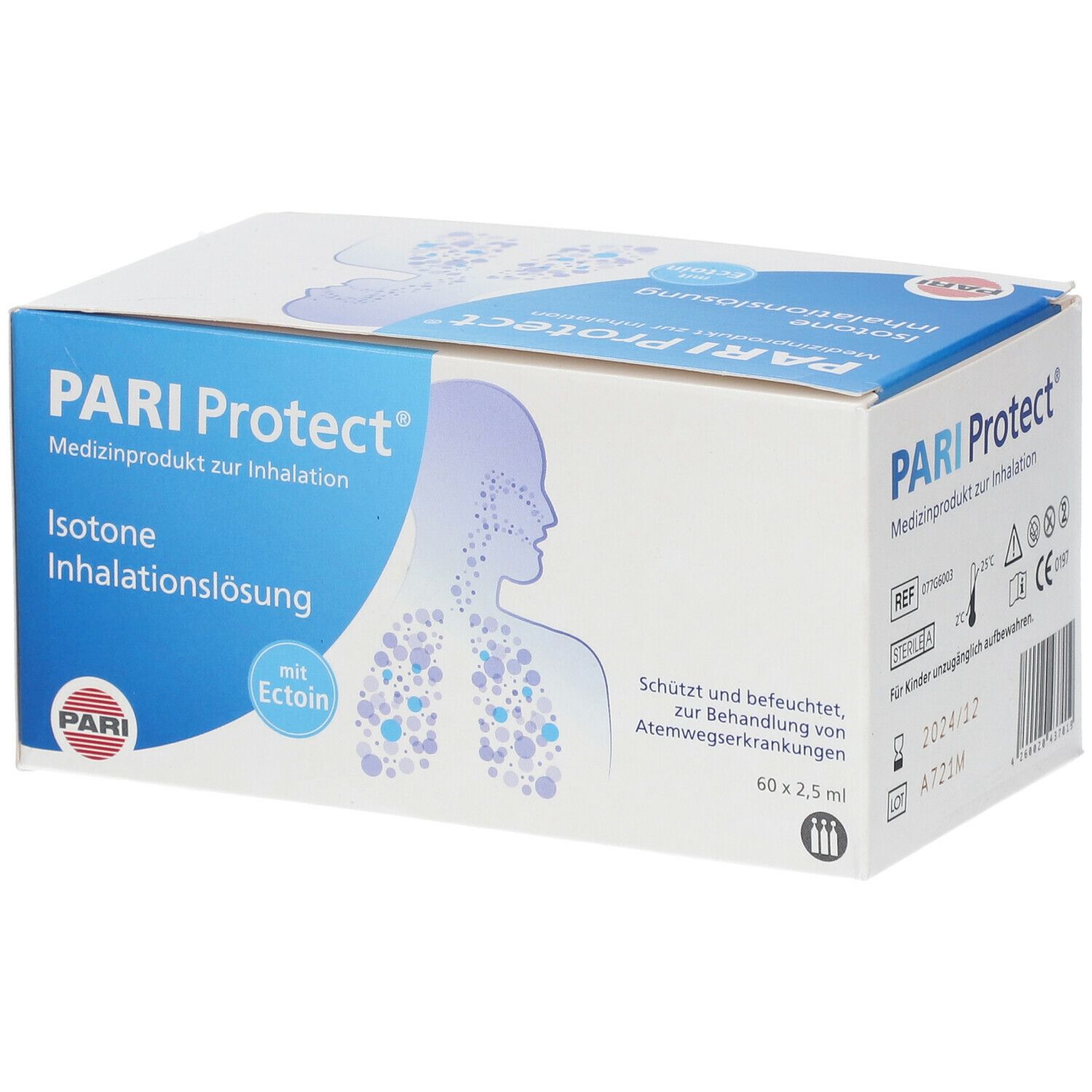 Pari ProtECT Inhalationslösung mit Ectoin Ampullen Doppelpack 2x60x2,5 ml