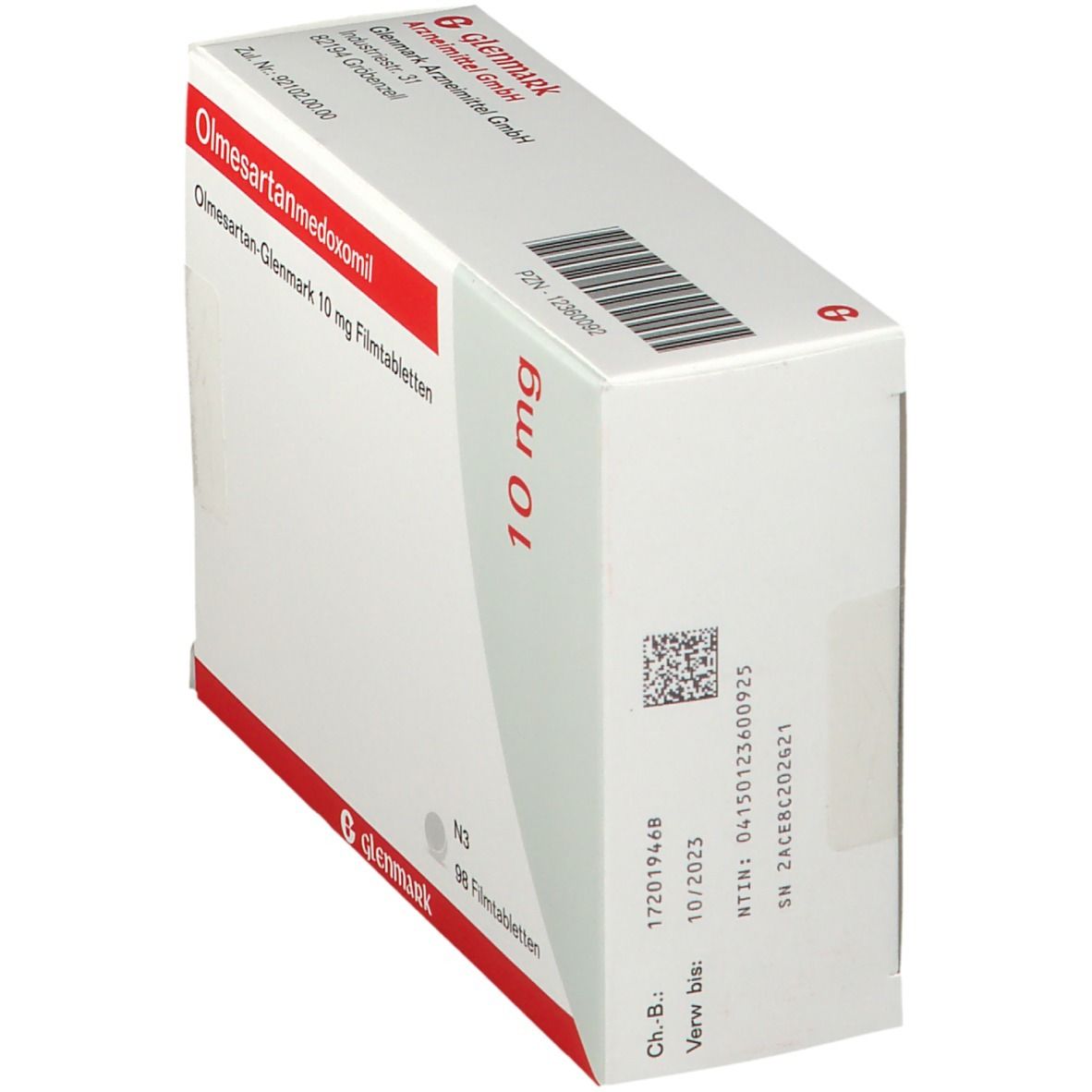 Olmesartan Glenmark 10 mg Filmtabletten 98 St