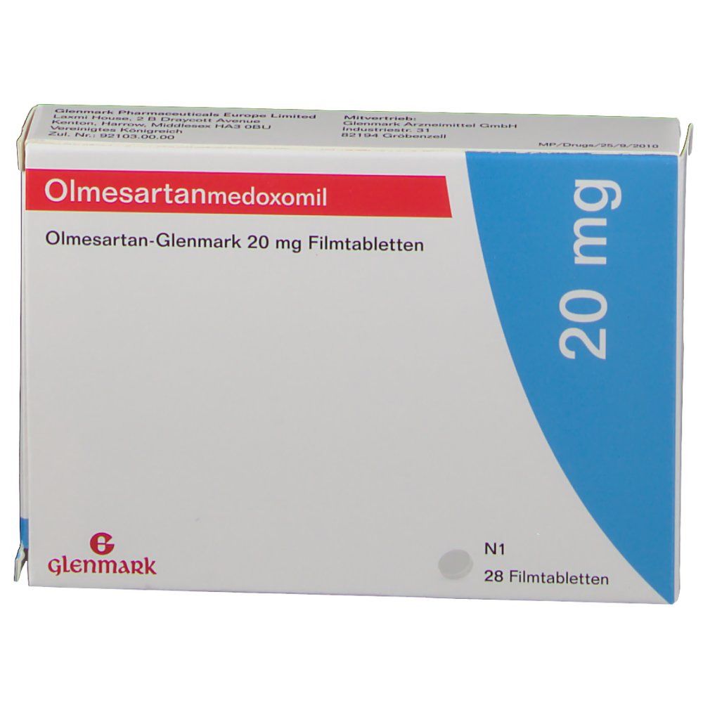 Olmesartan Glenmark 20 mg