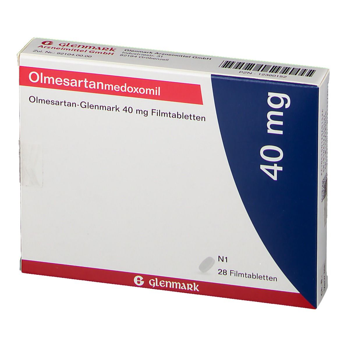 Olmesartan Glenmark 40 mg