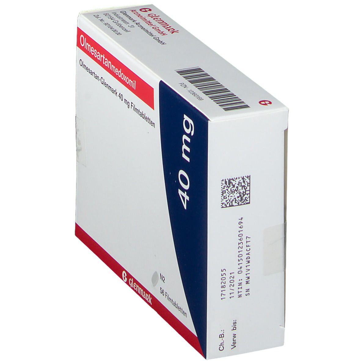 Olmesartan Glenmark 40 mg Filmtabletten 56 St