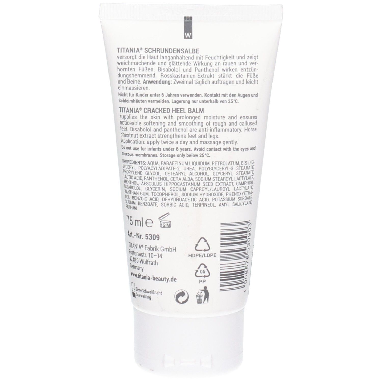 Schrundensalbe Intensiv Titania 75 ml Salbe