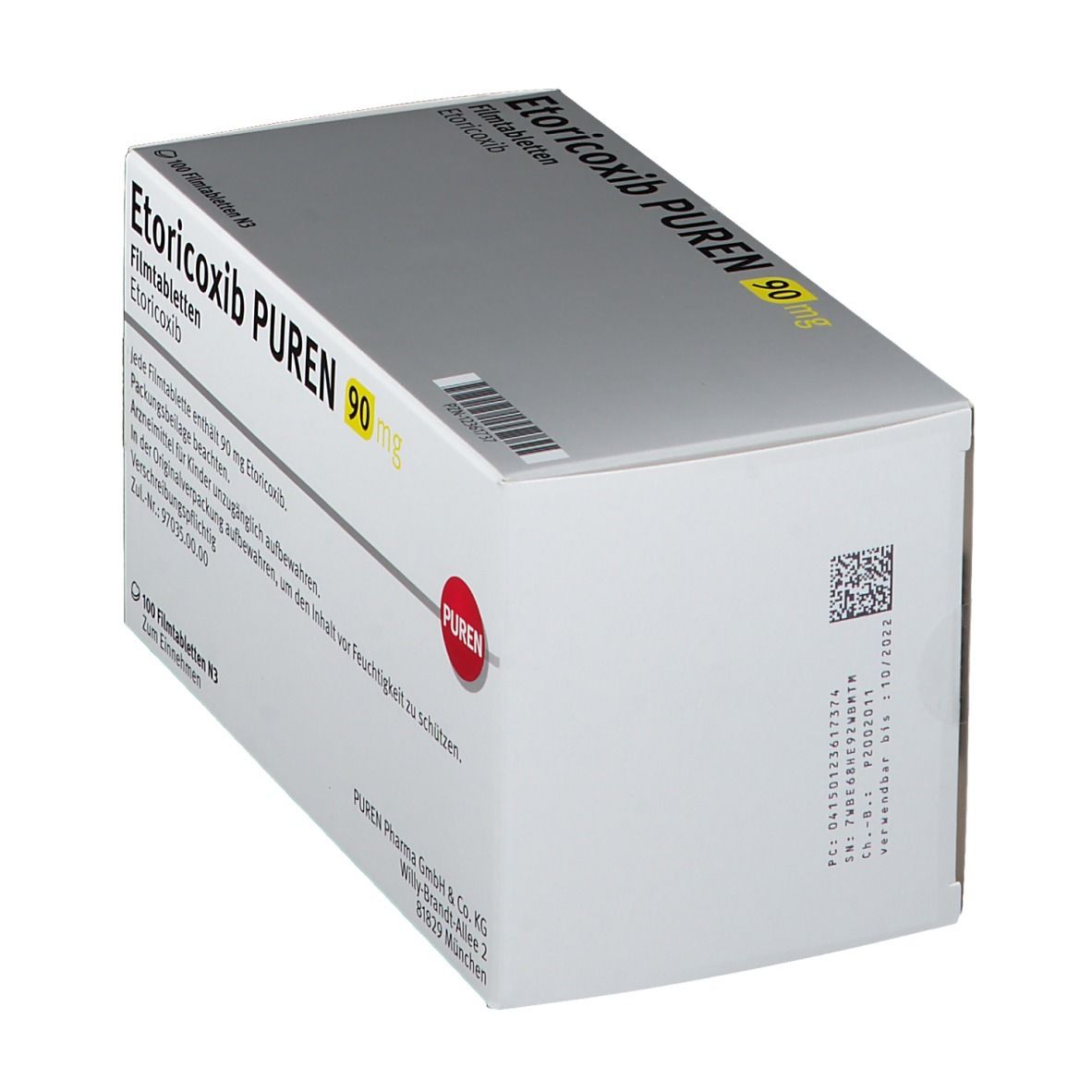 Etoricoxib Puren 90 mg Filmtabletten 100 St