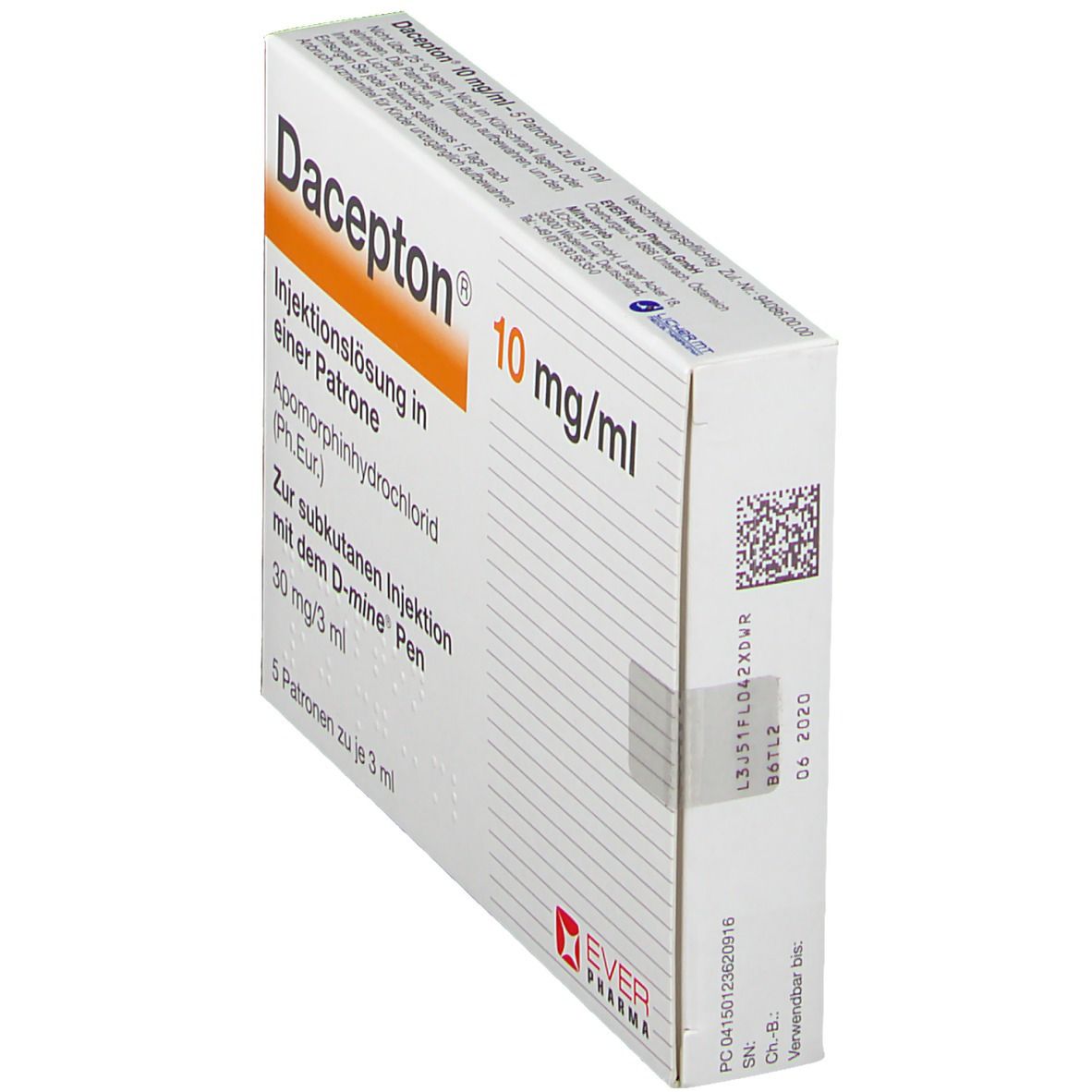 Dacepton 10 mg/ml Injektionslösung in 3 ml Patrone 5x3