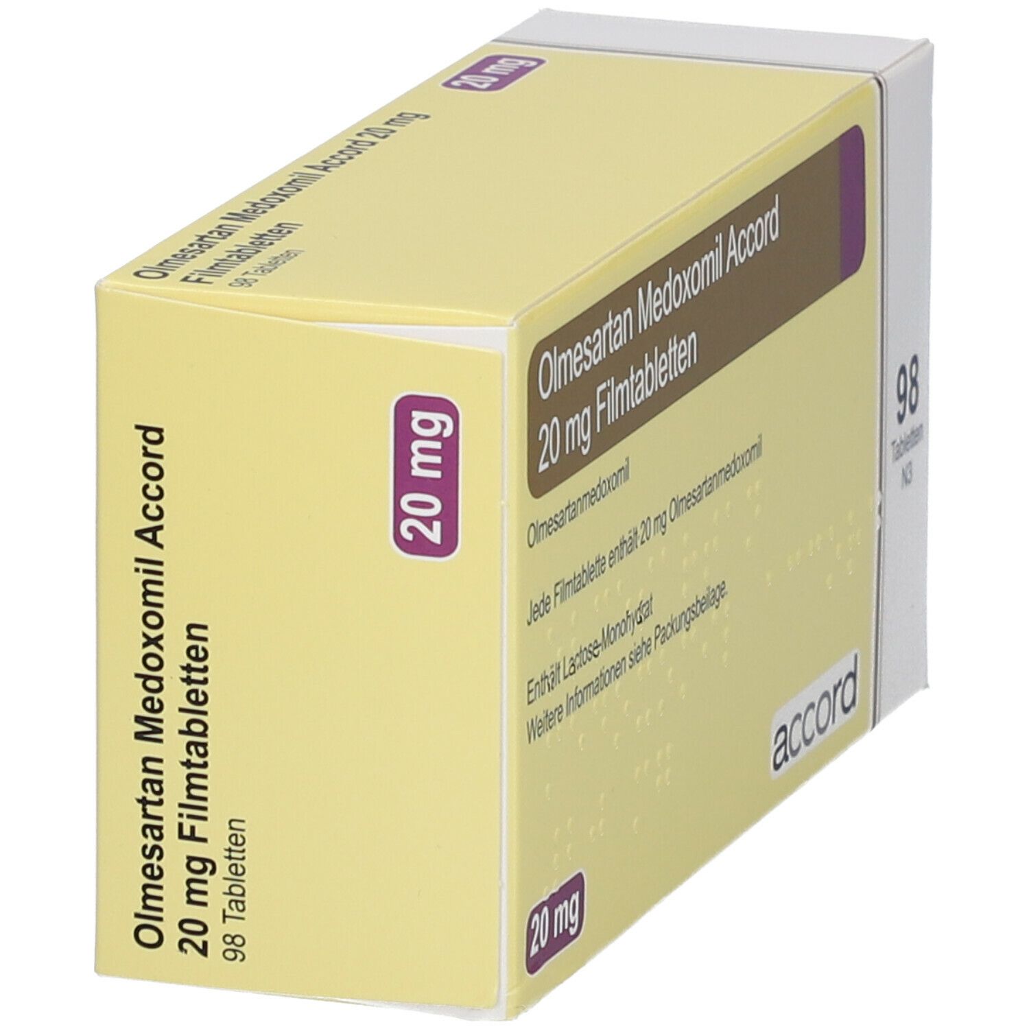 Olmesartan Medoxomil Accord 20 mg Filmtabletten 98 St