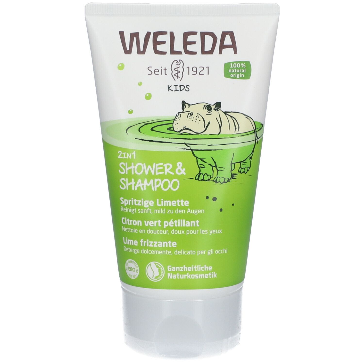 Weleda Kids 2in1 Shower & Shampoo Spritzige Limette - milde & erfrischende 2in1 Reinigung für Kinder