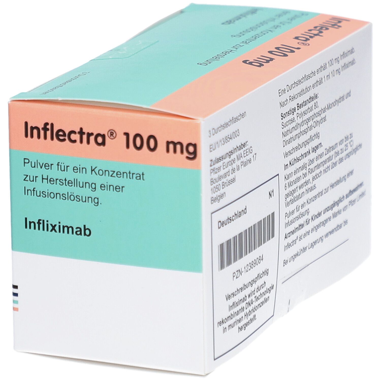 INFLECTRA 100 mg Plv.f.e.Konz.z.Her.e.Inf.-L.Dsfl.