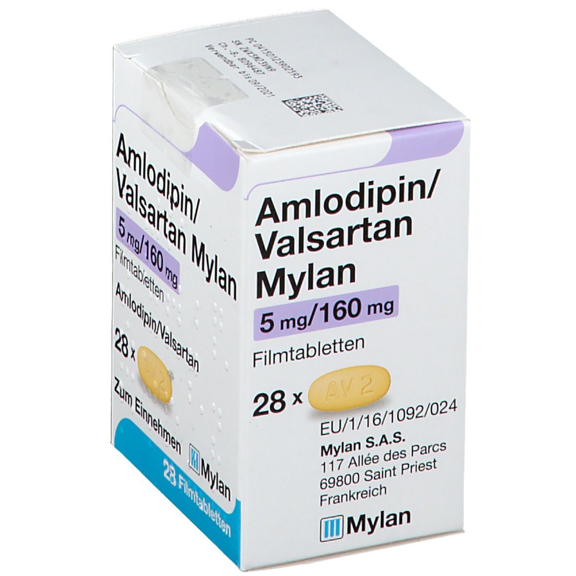 AMLODIPIN/Valsartan Mylan 5 mg/160 mg Filmtabl. 28 St Filmtabletten