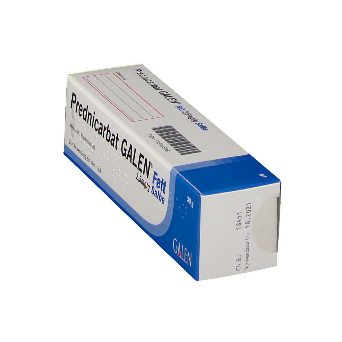 PREDNICARBAT GALEN Fett 2,5 mg /g Salbe