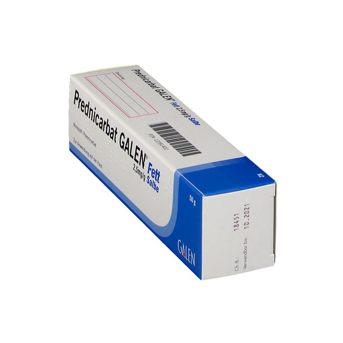 PREDNICARBAT GALEN Fett 2,5 mg /g Salbe