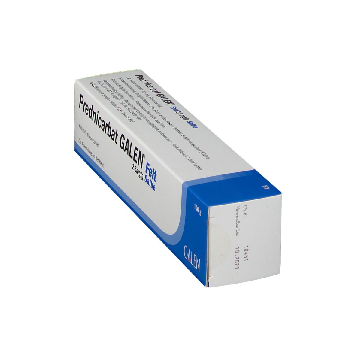PREDNICARBAT GALEN Fett 25 mg/g Salbe