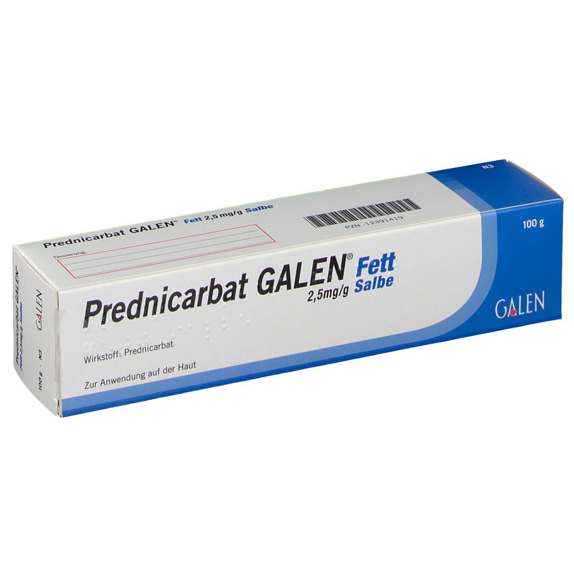 PREDNICARBAT GALEN Fett 25 mg/g Salbe