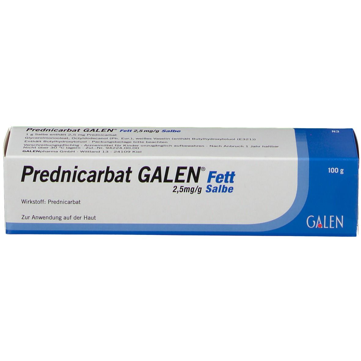 PREDNICARBAT GALEN Fett 25 mg/g Salbe