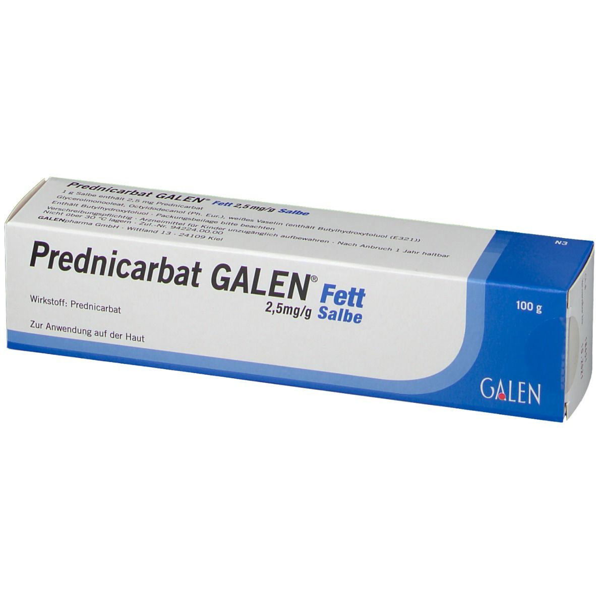 PREDNICARBAT GALEN Fett 25 mg/g Salbe