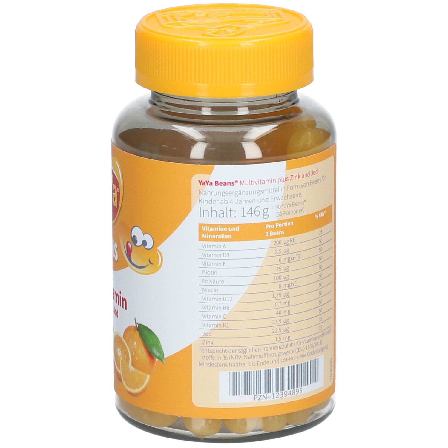 YaYa® Beans Multivitamin + Zink und Jod Orange