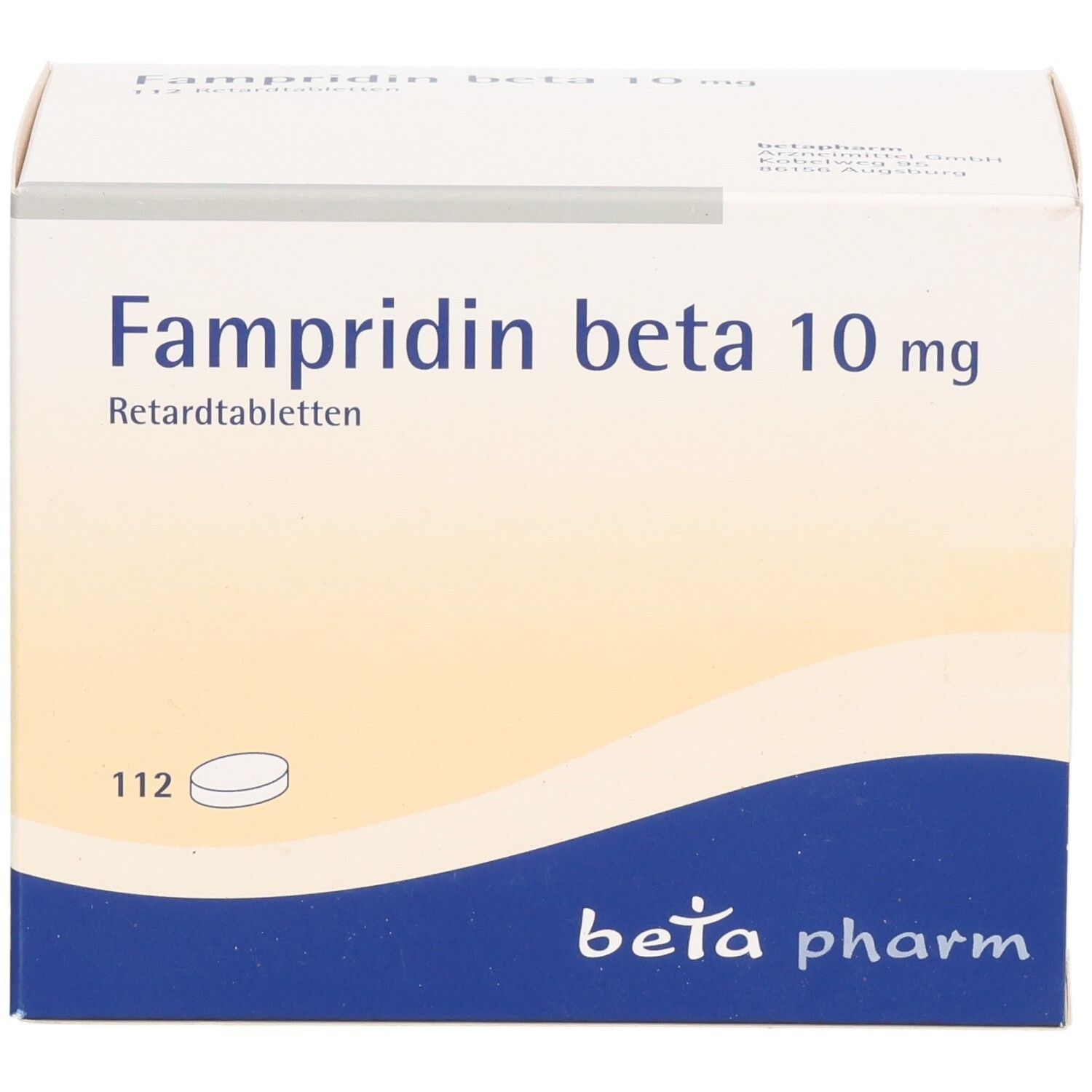 Fampridin beta 10 mg Retardtabletten Karton, 112 Stück.