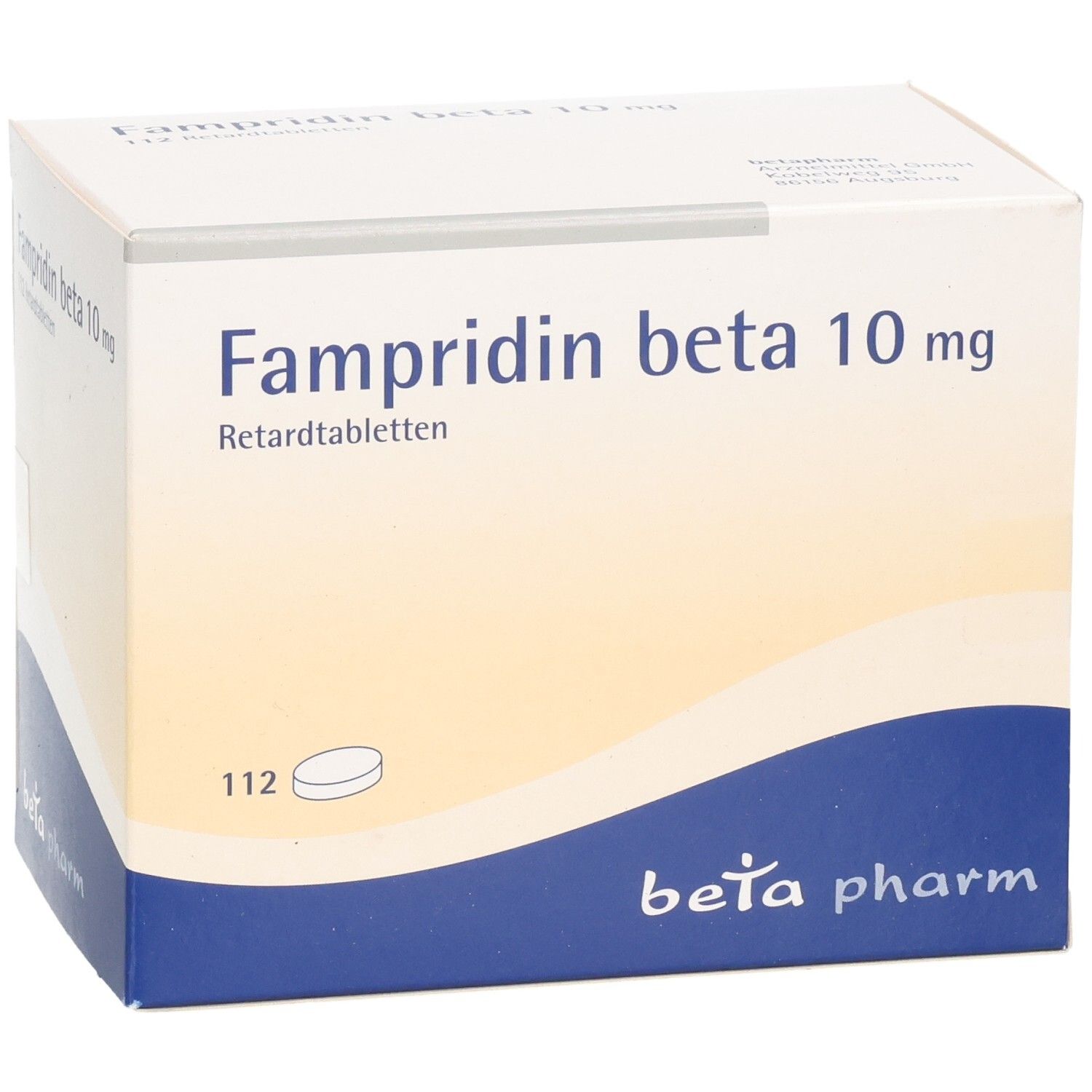 Fampridin beta 10 mg Retardtabletten Karton, 112 Stück.
