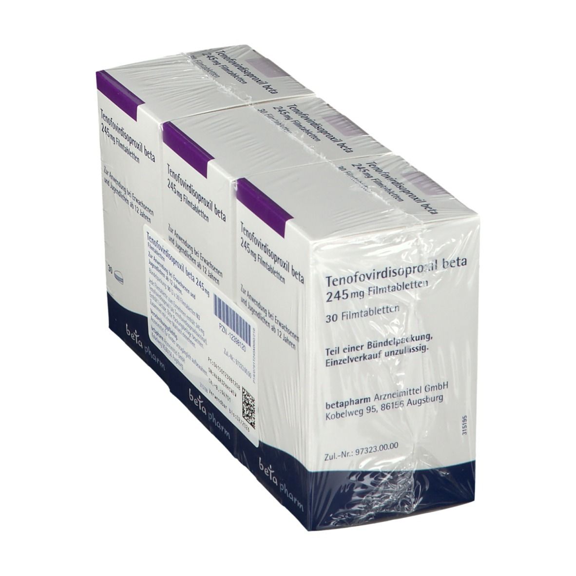 Tenofovirdisoproxil Aristo 245 mg Filmtabletten 90 St