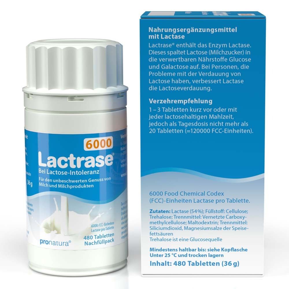 Lactrase 6.000 FCC Tbl.Klickspender-Nachfüllpack 480 St Tabletten