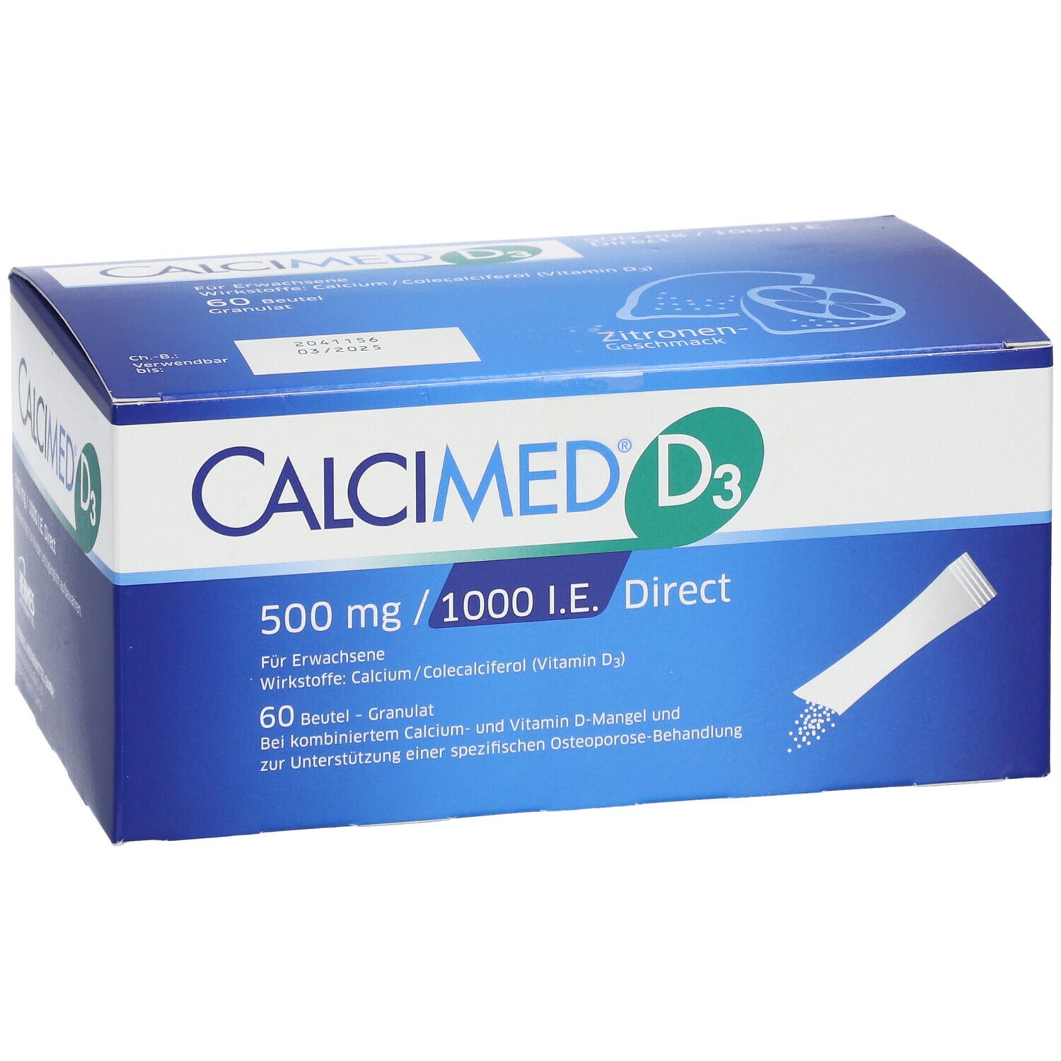 CALCIMED® D3 500 mg / 1000 I.E. Direct