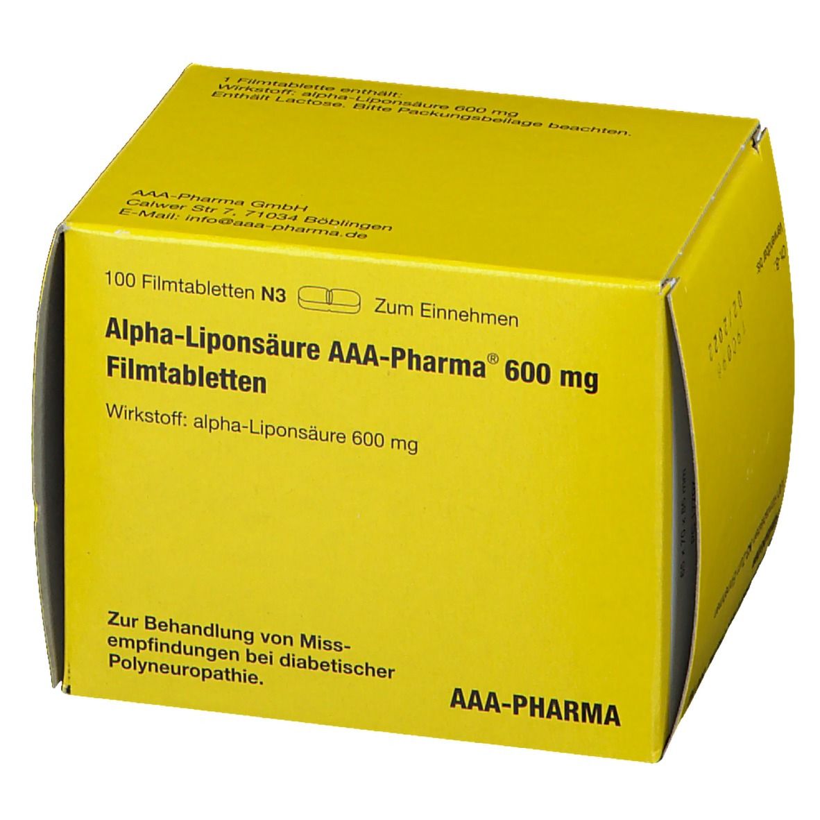 Alpha-Liponsäure AAA-Pharma® 600 mg