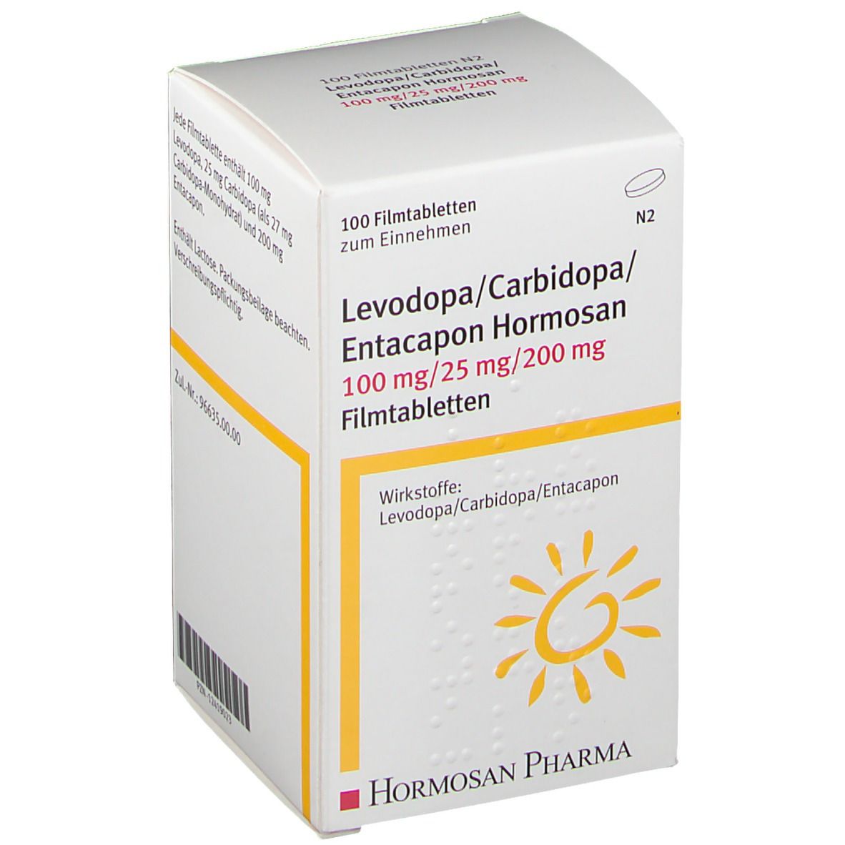 Levodopa/Carbidopa/Entacapon Hormosan 100 mg/25 mg/200 mg