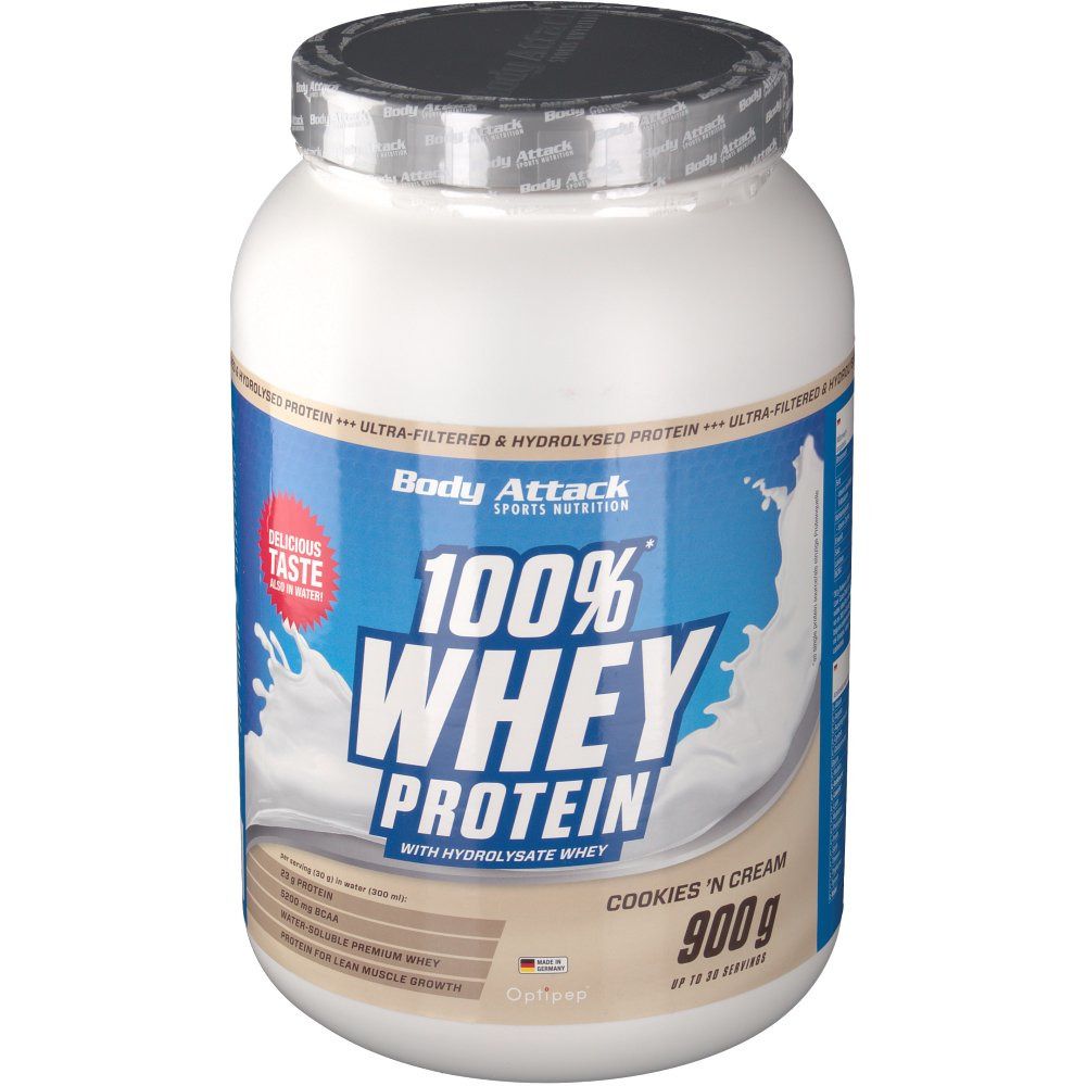Body Attack 100 % Whey Protein Cookies´n Cream Pulver