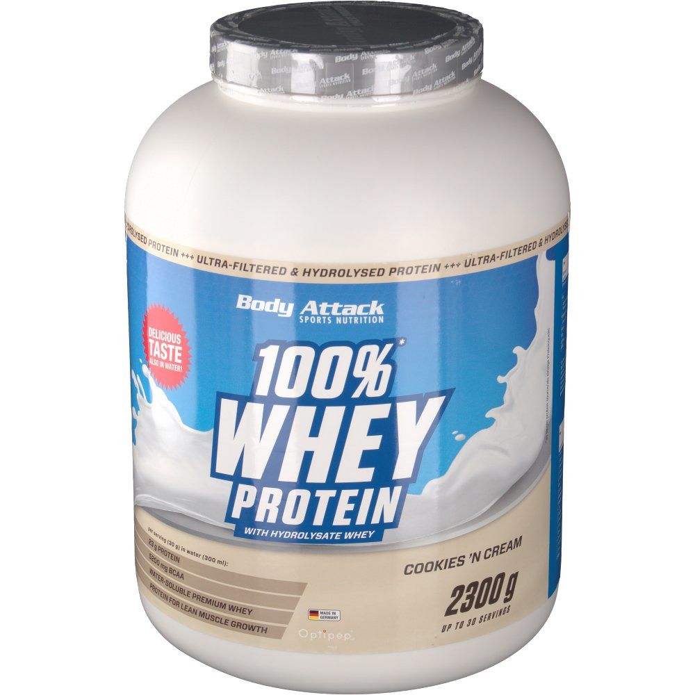 Body Attack 100 % Whey Protein Cookies´n Cream Pulver