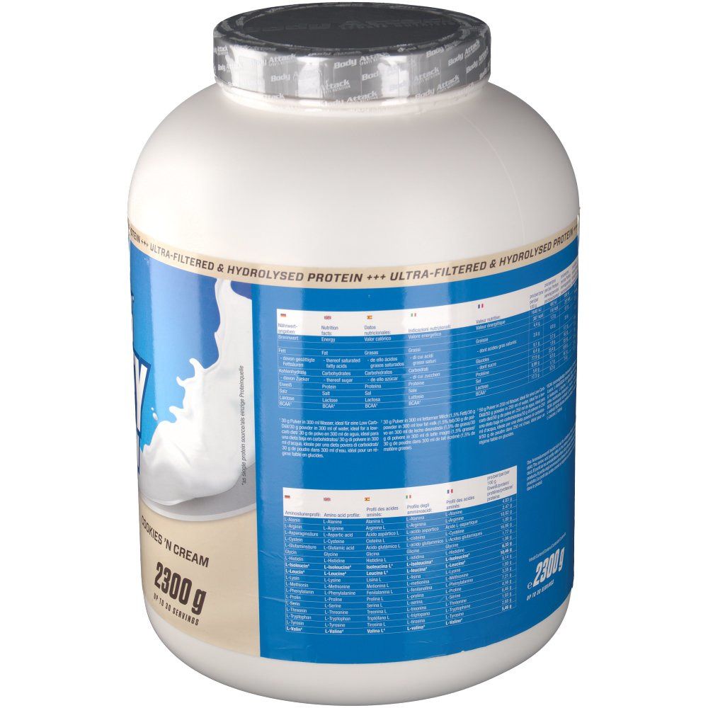 Body Attack 100 % Whey Protein Cookies´n Cream Pulver
