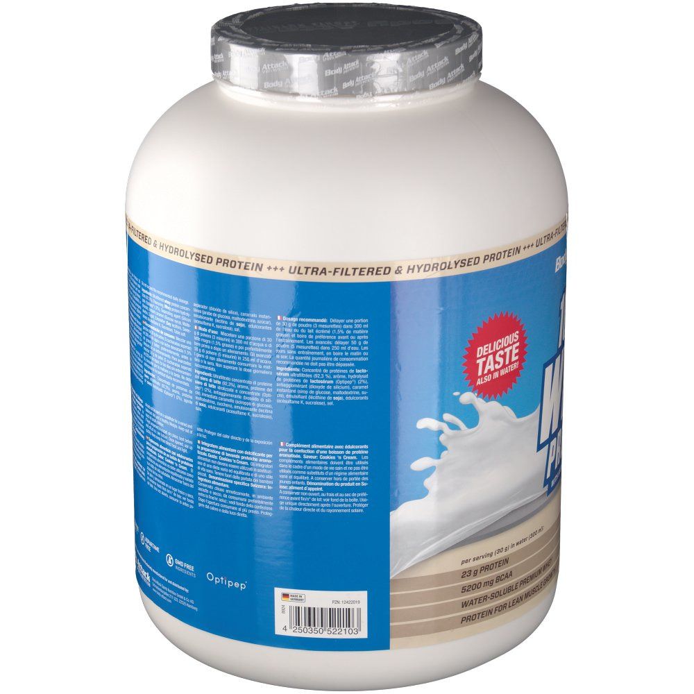 Body Attack 100 % Whey Protein Cookies´n Cream Pulver