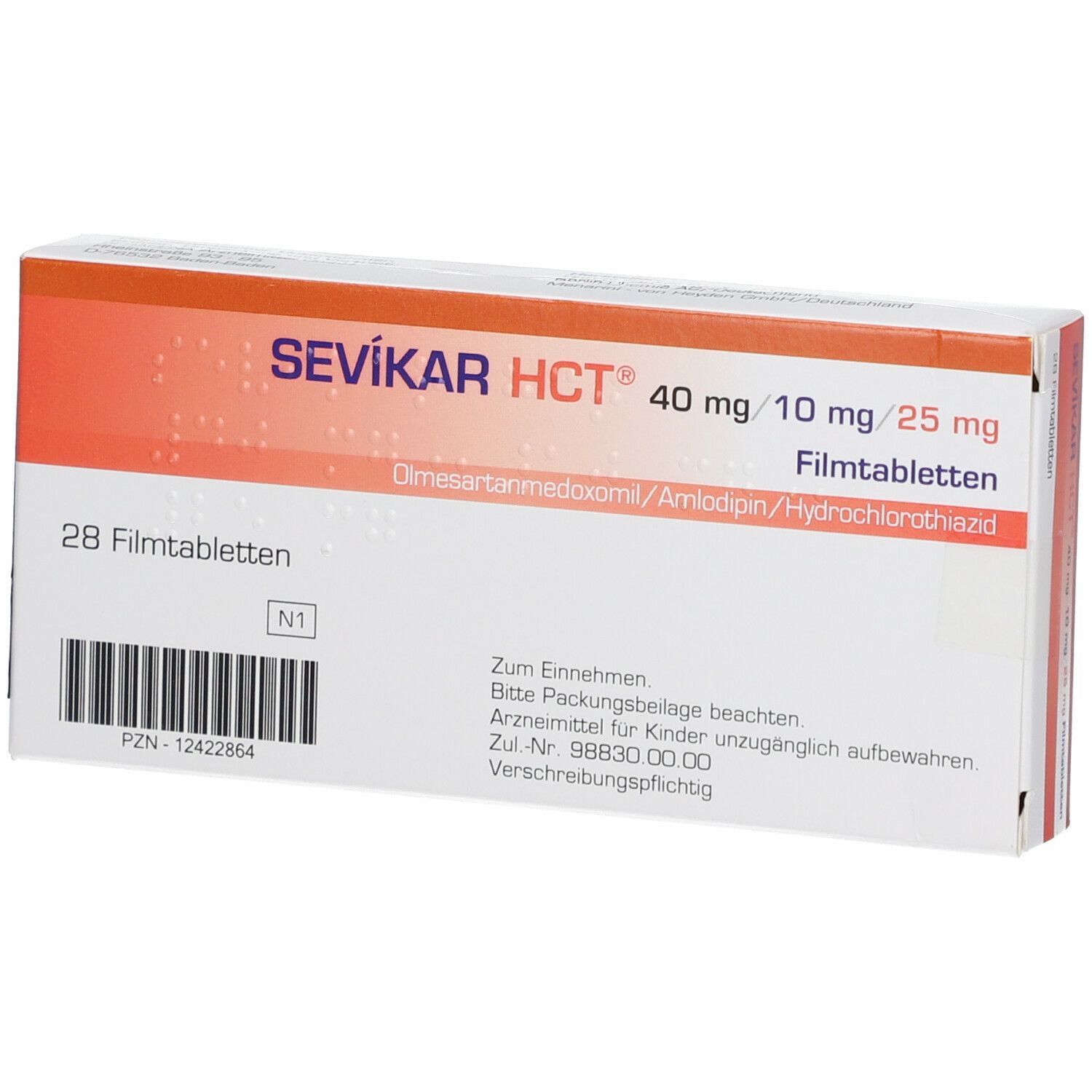 SEVIKAR HCT® 40 mg/10 mg/25 mg