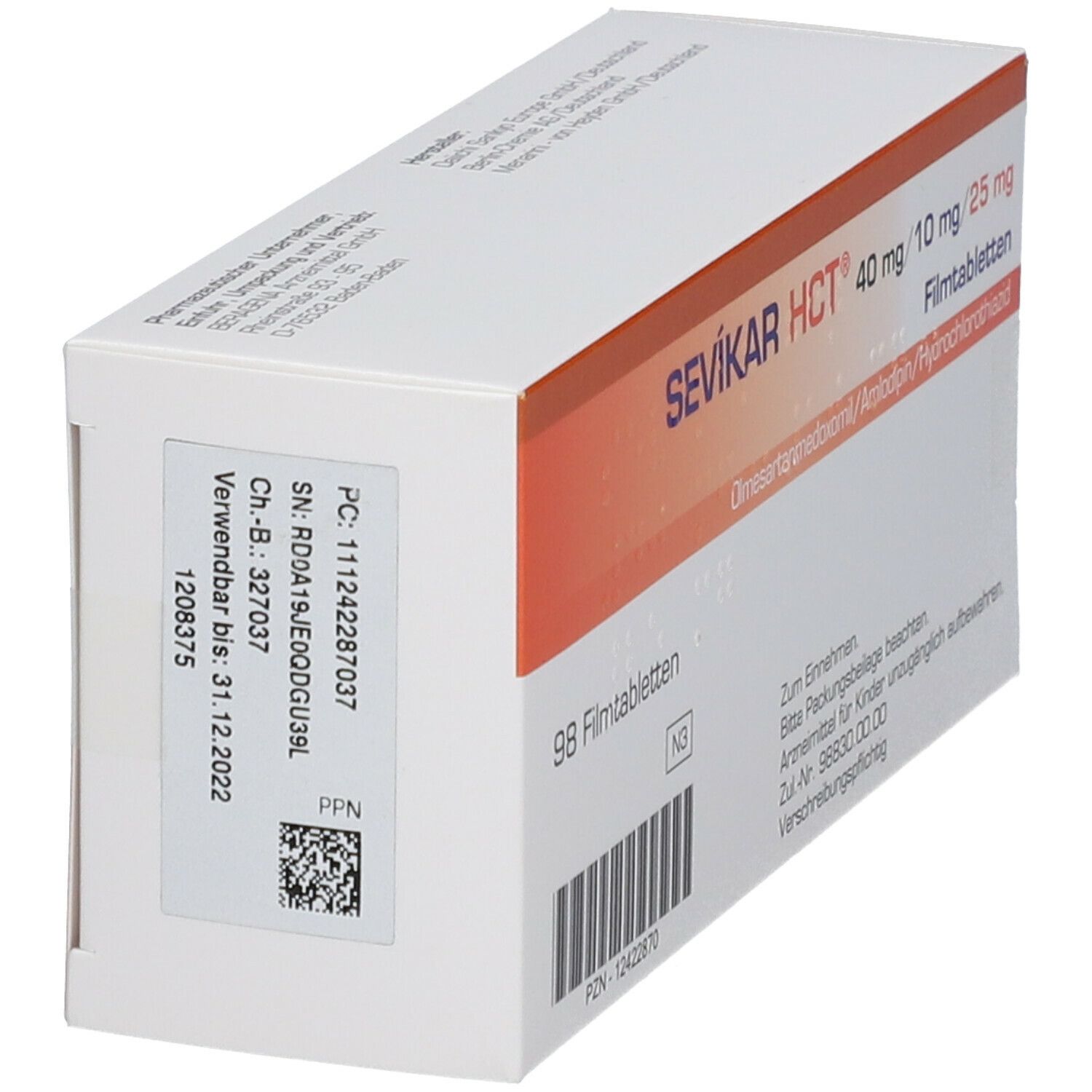 SEVIKAR HCT® 40 mg/10 mg/25 mg