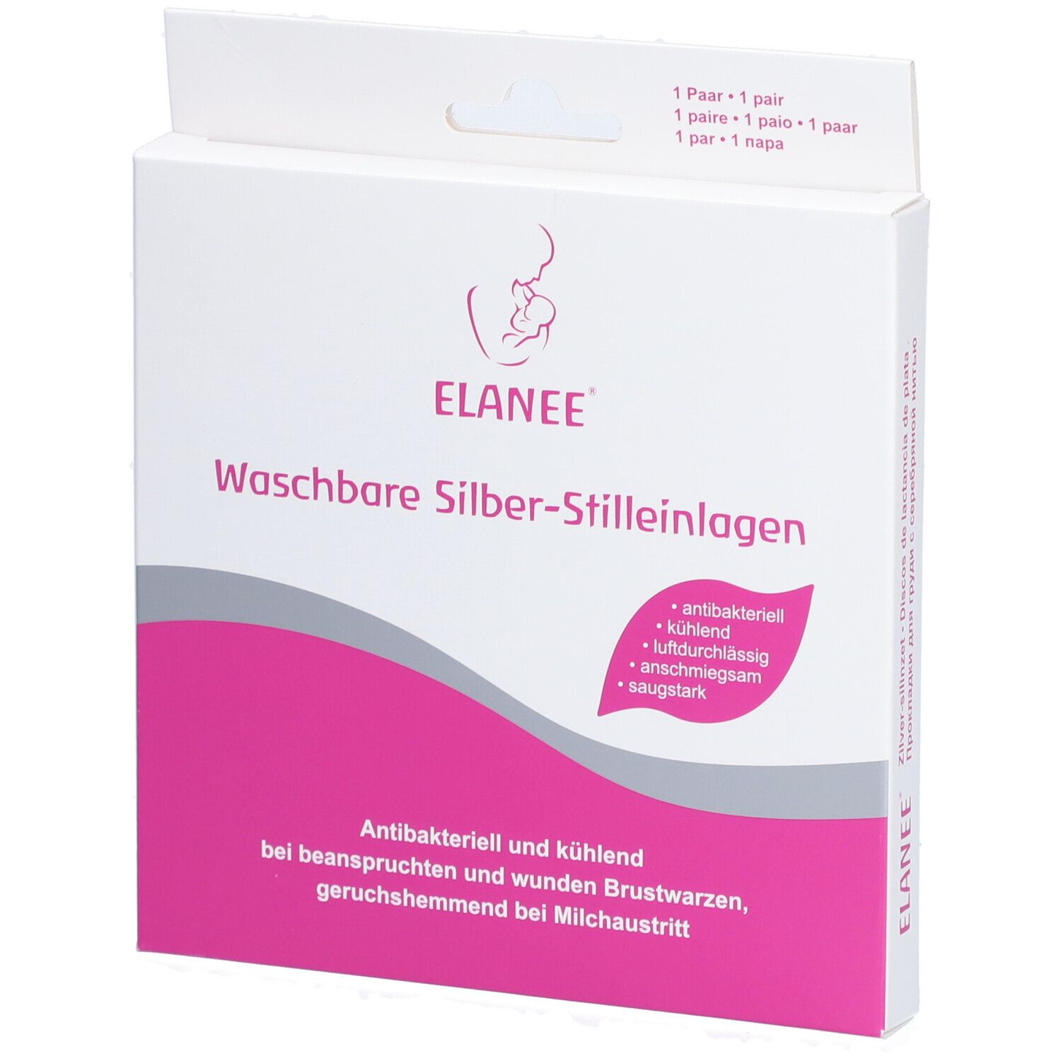 Elanee® Stilleinlagen Silber waschbar