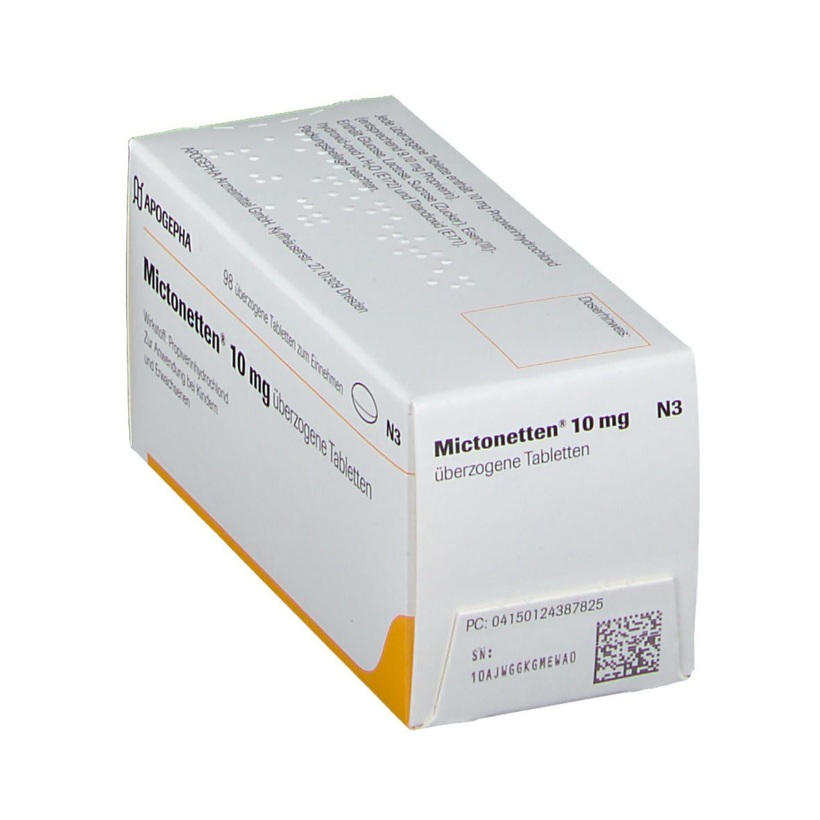 Mictonetten 10 mg überzogene Tabletten 98 St Überzogene