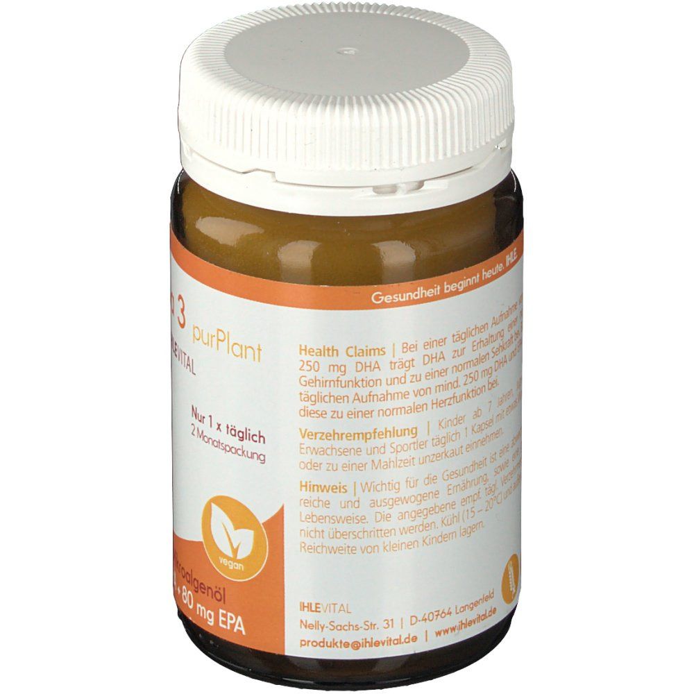 Ihlevital Omega-3 Dha+Epa vegan Weichkapseln 60 St