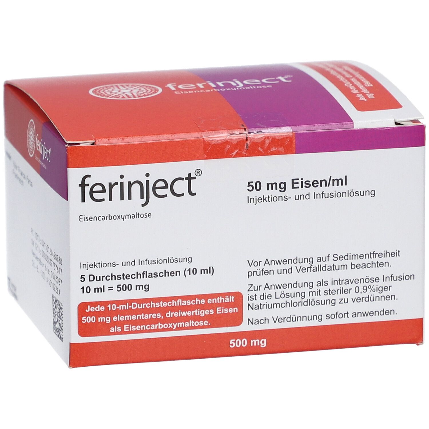 FERINJECT 50 mg Eisen/ml Injektions-/Infusionslsg.