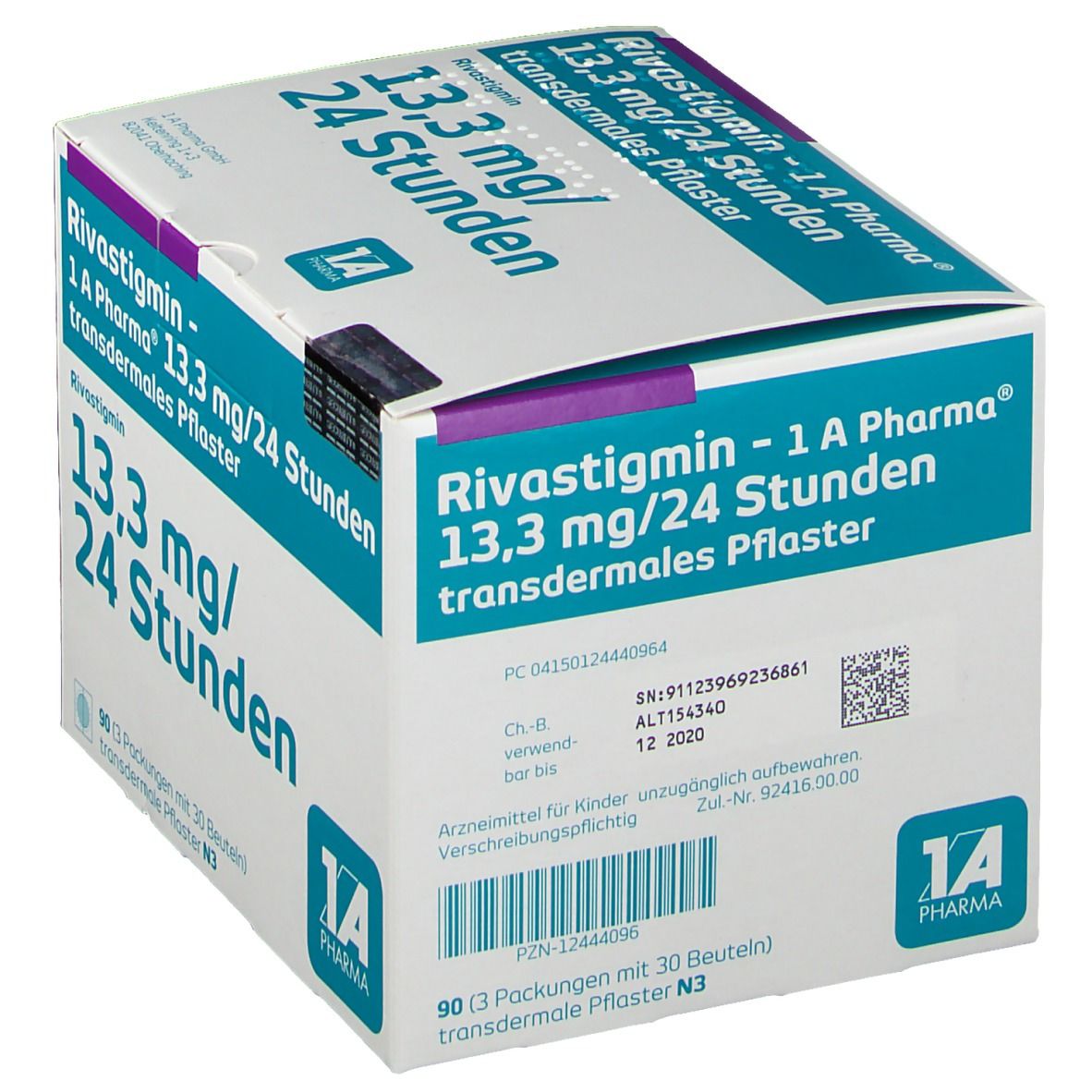 Rivastigmin - 1 A Pharma® 13,3 mg/24 Stunden